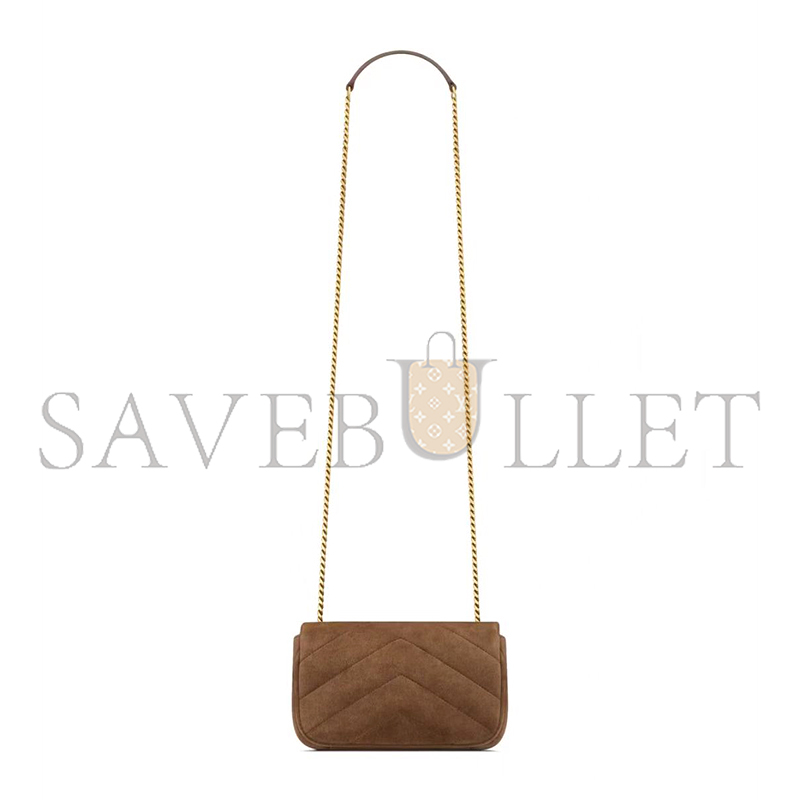 YSL LOULOU MINI IN SUEDE 821749 (20*12*5cm)